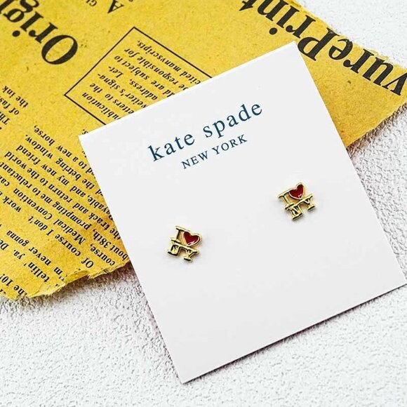 Kate Spade Jewelry - Kate Spade Heart Stud Earrings